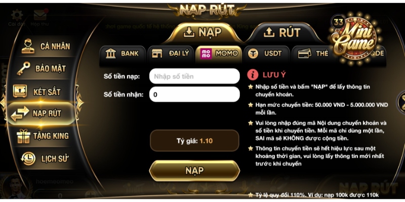 Nạp Tiền 2 Nạp tiền Kingfun