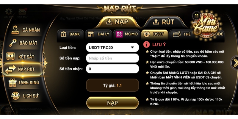 Nạp Tiền 3 Nạp tiền Kingfun